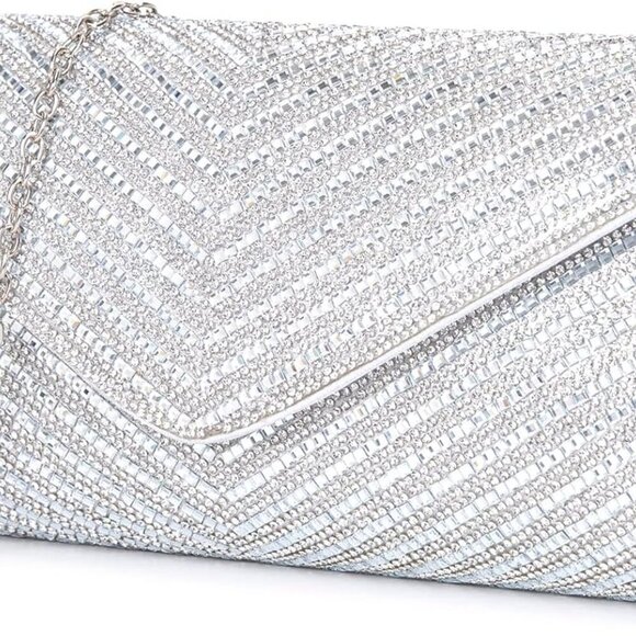 Accessories - Women's Rhinestone Evening Clutch Bag Crossbody Party Purse